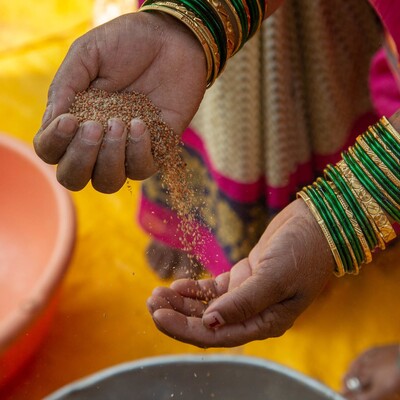 Woman with seeds