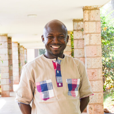 Photo Abdoul Ilboudo alond ILRI corridors in Nairobi Campus