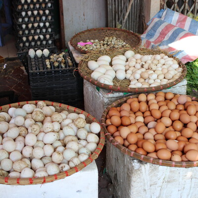 Eggs in a market