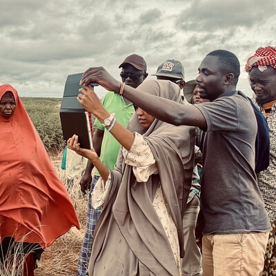 RECONCILE staff training RMC members how to use digital tools to assess rangeland conditions 