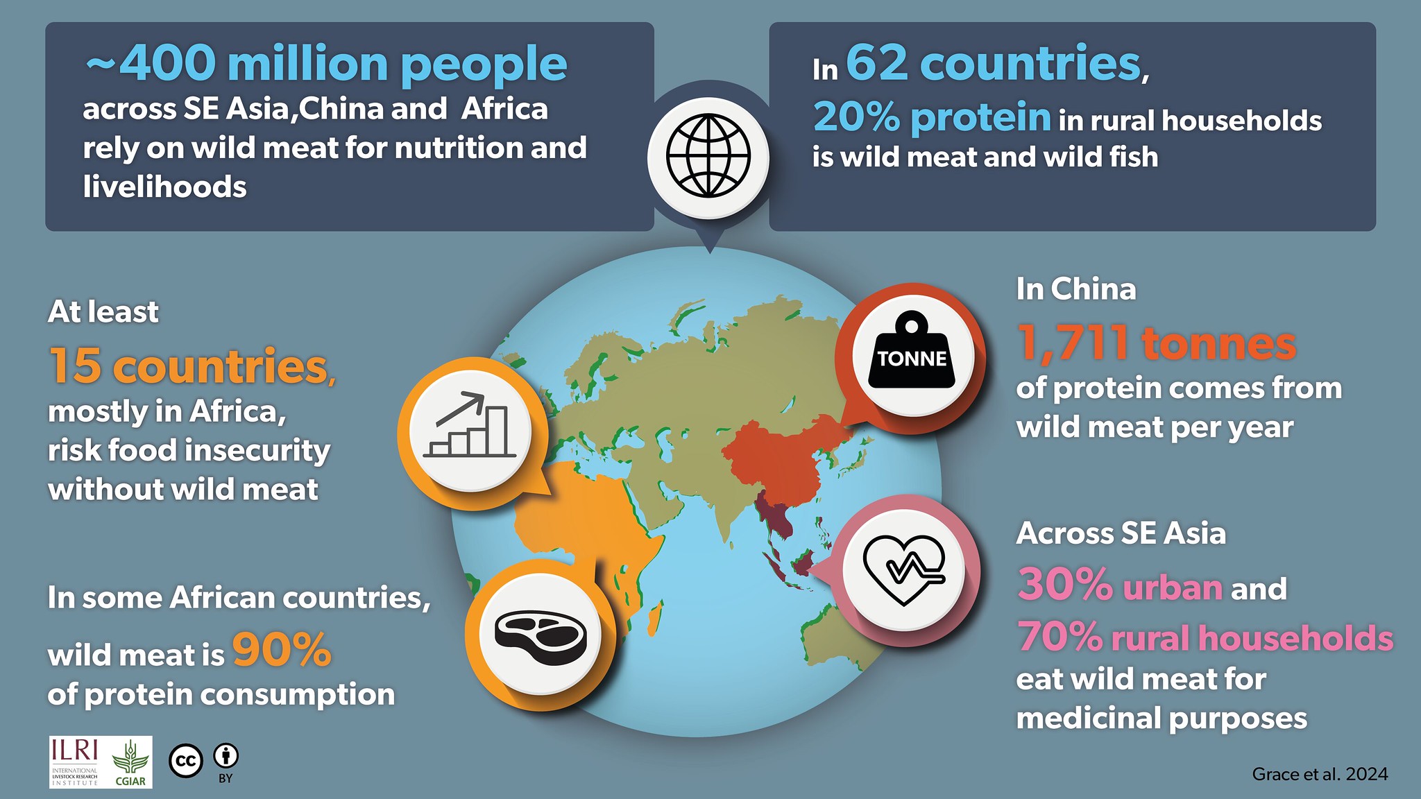 Wild meat statistics infographic