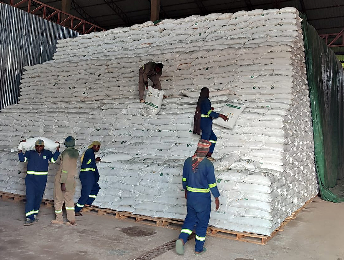 Warehouse of a Rwandan agricultural input supplier (photo credit: CIP)