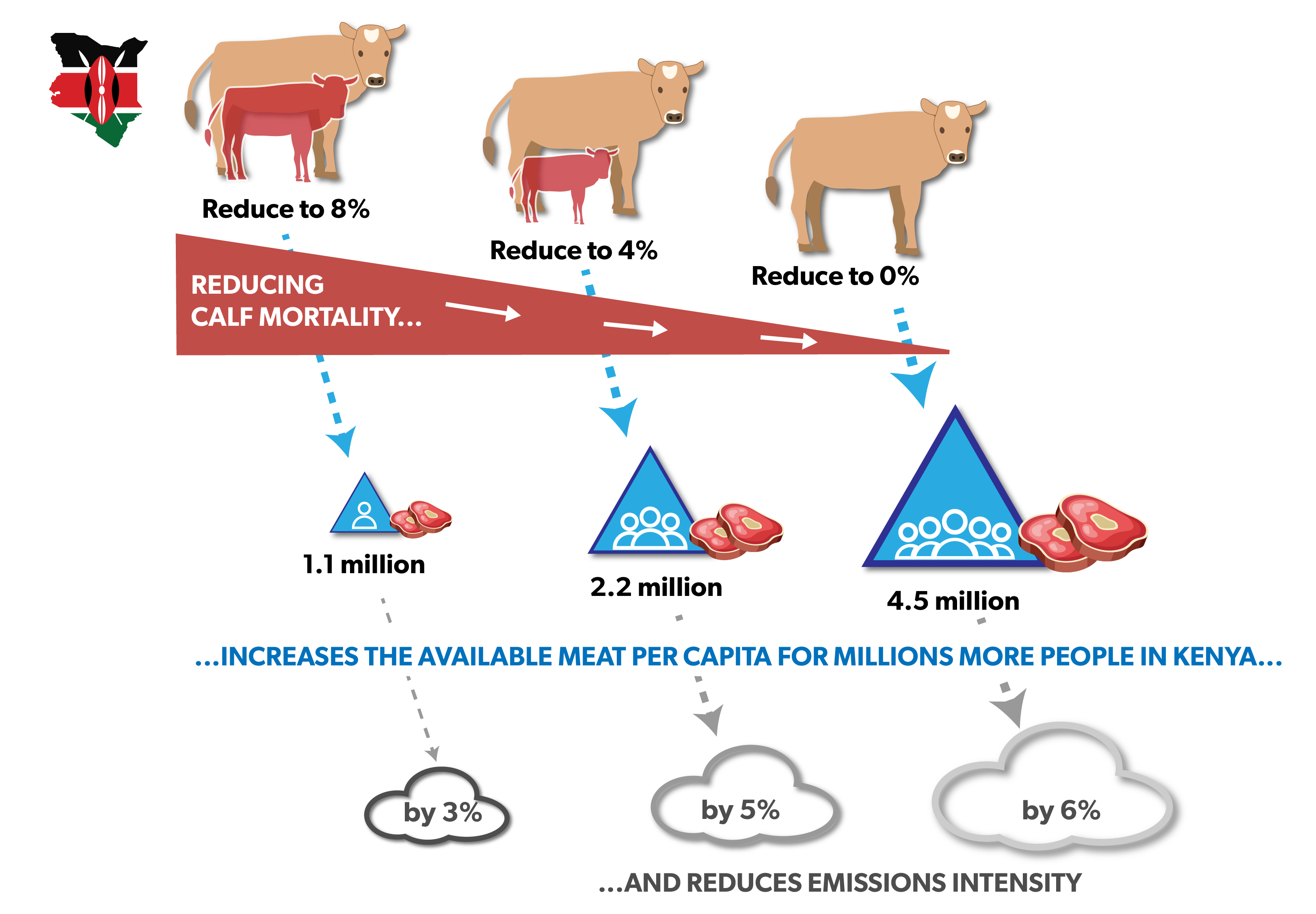 Reducing livestock abortions increases meat availability and reduces emissions intensity