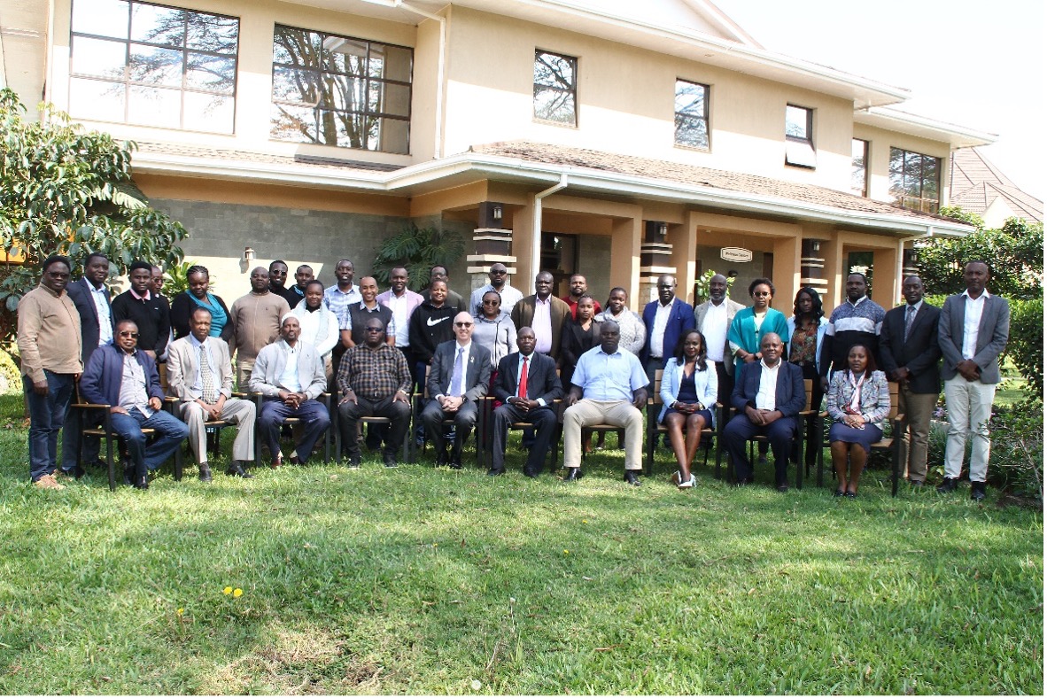 Fabian Kausche, deputy director of research and innovation, ILRI, with partners and collaborators of the co-infection project (photo credit: ILRI/Geoffrey Njenga).