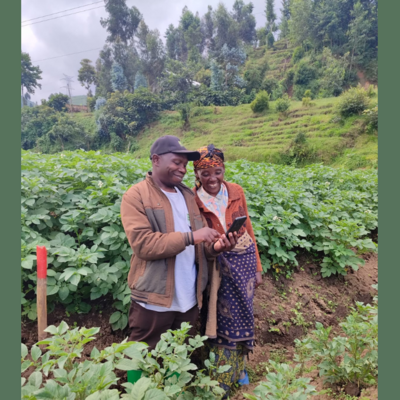 Rwandan farmers using SNS fertilizer recommendation tool