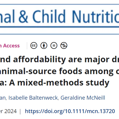 Maternal and child nutrition journal screenshot