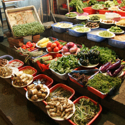 Vegetable on sale in an informal market Vegetable on sale in an informal market