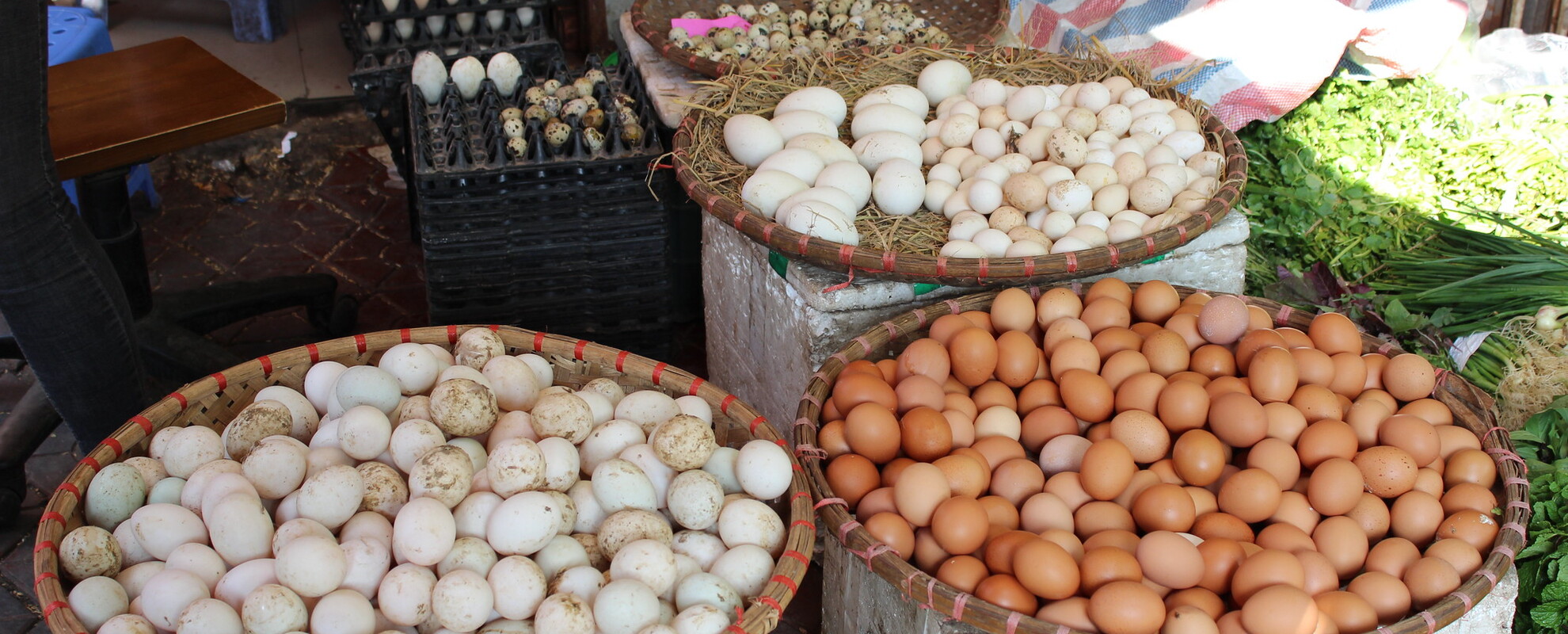 Eggs in a market