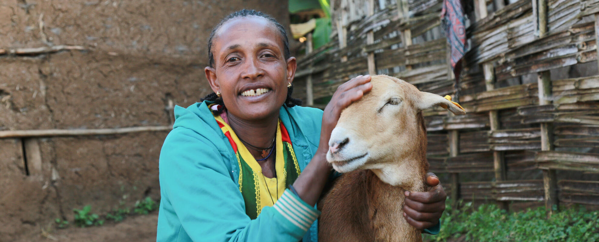 Woman with goat