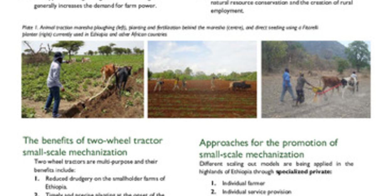 Scaling out small-scale mechanization in the Ethiopian highlands