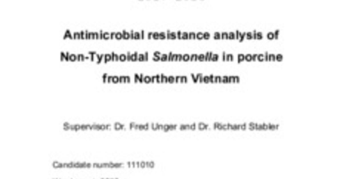 thesis on antimicrobial resistance