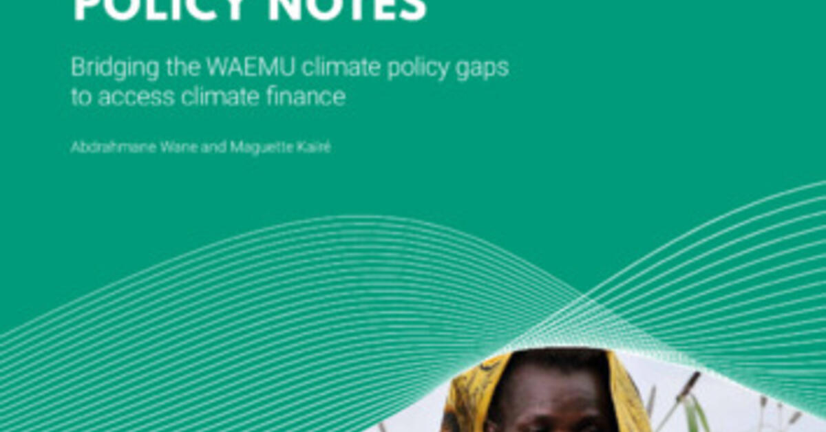 climate-finance-technical-and-policy-notes-bridging-the-waemu-climate